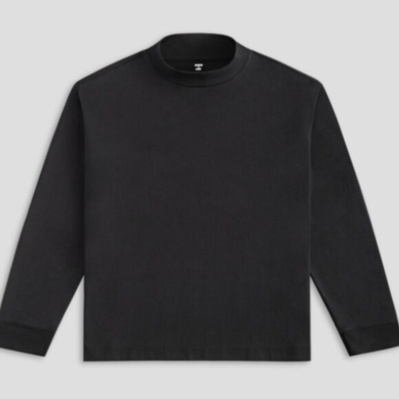 Mode of One Mens Long Sleeve Oversized Fit Tshirt Deep Black Size XXL - Picture 1 of 7